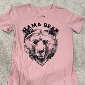 Mama Bear Pink Graphic Tee